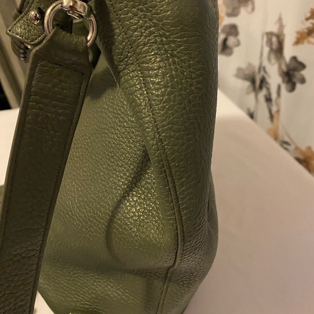 Allsaints Green Leather Medium Convertible Backpack - Picture 3 of 14